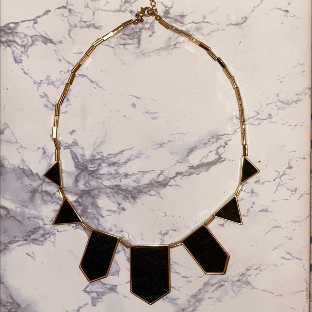 House of Harlow 1960 station leather necklace